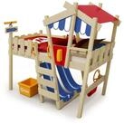 Wickey Kinderbett Crazy Hutty - Spielbett 90 x 200 cm, Etagenbett (Holzpaket aus