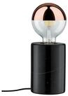 Paulmann Tischleuchte Neordic Nordin max.1x20W E27 Schwarz 230V Marmor, ohne