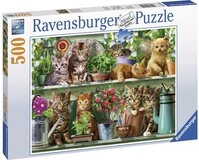 Ravensburger Puzzle 500 Teile Ravensburger Puzzle Katzen im Regal 14824, 500
