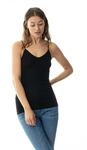 Spaghettitop MEY "Noblesse", Damen, Gr. 36, schwarz, Feinripp, Obermaterial: 100%