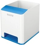 LEITZ Tischelement WOW Duo Colour perlwei&szlig;/blau Polystyrol 2 F&auml;cher 9,0 x...