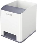 LEITZ Aufbewahrungsbox WOW Duo Colour perlwei&szlig;/grau Polystyrol 2 F&auml;cher 9,0 x...