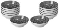 Ritzenhoff & Breker Dipschale Takeo Stripes Dipschalen &oslash; 8 cm 12er Set, Porzellan,