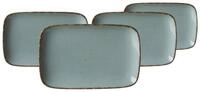Ritzenhoff & Breker Servierplatte Casa Platten 24 x 15,5 cm 4er Set, Porzellan,