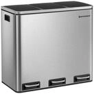 SONGMICS M&uuml;lleimer, M&uuml;lltrennsystem, 3 x 18 L, ergonomisch, 3 F&auml;cher