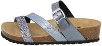 Pantolette LICO "Pantolette Natural Glitter", Damen, Gr. 36, grau, Synthetik, Schuhe