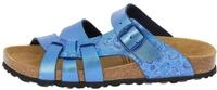Pantolette LICO "Slipper Bioline Flora", Damen, Gr. 36, blau, Synthetik, Schuhe