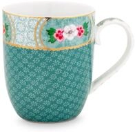 PiP Studio Becher Blushing Birds Henkelbecher blue 0,145 l, Porzellan, Mug Small