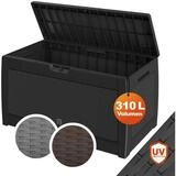 Casaria Auflagenbox Rato, 310L Haltegriffe Rollen Balkon Wohnzimmer Rattan-Optik