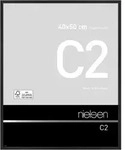 nielsen Bilderrahmen Aluminium Bilderrahmen C2 mit Echtglas, (1 St) schwarz 40...