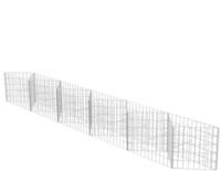 vidaXL Gartenzaun Gabionenkorb Pflanzkasten Gem&uuml;se-Hochbeet Stahl 300&times;30&times;50 cm,