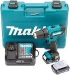 Makita Akku-Bohrschrauber 12V DF333DSAE, max. 1700 U/min, mit 2 Akkus 12V/2,0...