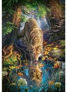 Castorland Puzzle Trinkendes Wolfspuzzle 1500 Teile, Puzzleteile