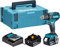 Makita Akku-Bohrschrauber DDF485RFJ, inkl. 2 Akkus 18V/3Ah, Ladeger&auml;t und...