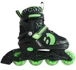 Best Sporting Schlittschuhe Inline Skates Kinder, verstellbar, ABEC 7, gr&uuml;n,