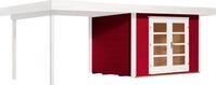 weka Gartenhaus Designhaus 126 Plus, BxT: 645x377 cm, (Set), mit Anbaudach
