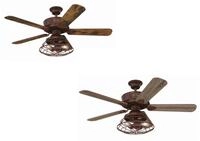 Westinghouse Deckenventilator Deckenventilator Barnett Braun 122 cm mit LED Leuchte