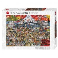 HEYE Puzzle British Music History Puzzle 2000 Teile, 2000 Puzzleteile