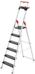 Hailo Stehleiter L100 TopLine, Alu-Sicherheits-Stehleiter 6 Stufen
