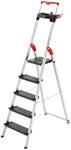 Hailo Stehleiter L100 TopLine, Alu-Sicherheits-Stehleiter 5 Stufen