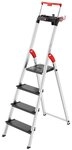 Hailo Stehleiter L100 TopLine, Alu-Sicherheits-Stehleiter 4 Stufen