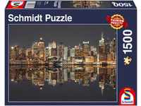 Schmidt Spiele Puzzle New York Skyline bei Nacht, 1500 Puzzleteile