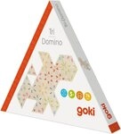 goki Lernspielzeug Tri-Domino Holz-Tri-Domino natur 72 Teile 2-4 Spieler (Set,
