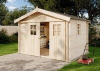 Alpholz Ger&auml;tehaus Holz Evere, BxT: 330x270 cm, in Naturbelassen mit 19mm