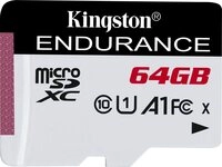 Kingston HIGH-ENDURANCE microSD 64GB Speicherkarte (64 GB, UHS-I Class 10, 95...