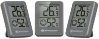 BRESSER Hygrometer ClimaTemp Thermo-Hygro Indikator 3er Set grau