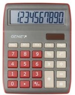 GENIE Taschenrechner Taschenrechner 840 DR, Solar und Batterie, B&uuml;rorechner,