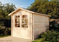 Alpholz Ger&auml;tehaus Holz Bremen - 28 B, BxT: 270x340 cm, in Naturbelassen mit 28mm