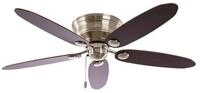 Hunter Deckenventilator Deckenventilator Low Profile Chrom, Mit Zugschnur