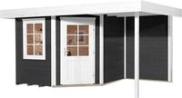 weka Gartenhaus Designhaus 213 Plus, BxT: 500x339 cm, (Set), mit Anbaudach und