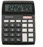 GENIE Taschenrechner 840 BK Tischrechner, Dual-Power, angewinkelte Anzeige,