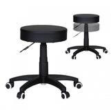 Amstyle Arbeitshocker SPM1.036 Leder Optik Kosmetikhocker Drehhocker schwarz...