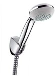 hansgrohe Handbrause Crometta 85, Brauseset 85 Vario mit Brauseschlauch 1600 mm -