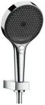 hansgrohe Handbrause Rainfinity, Brausehalterset 130 3jet mit Brauseschlauch 1250 mm