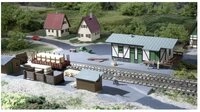 Auhagen Modelleisenbahn-Set N G&uuml;terschuppen mit Ladestra&szlig;e 14451