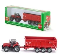 SIEPER Modellauto siku Massey Ferguson mit Anh&auml;nger 1:87