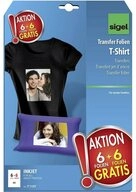 Sigel Fotopapier Aktion T-Shirt Transfer Folien f&uuml;r dunkle Textilien, 6 T1157