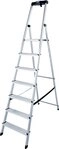 KRAUSE Stehleiter Safety, Aluminium, 1x7 Stufen, Arbeitsh&ouml;he ca. 350 cm