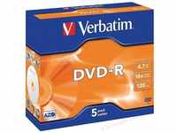 Verbatim DVD-Rohling DVD-R 4.7GB 16x 5er-Pack JC DVD-Rohlinge