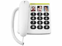 Doro PhoneEasy 331ph weiß Seniorentelefon (Optische Anrufsignalisierung,