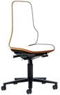 bimos B&uuml;rostuhl bimos Arbeitsstuhl Neon Basisstuhl mit Rollen Flexband orange