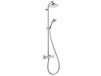 hansgrohe Duschsystem Croma Showerpipe, Höhe 121.3 cm, 220 1jet mit Thermostat...