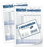 RNK Verlag Notizbuch XXL W&uuml;rfelspiel-Gewinnblatt DIN A5 f&uuml;r 1020 Spiele 2x85...