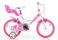 Dino Bikes Kinderfahrrad 14" Little Heart Kinderfahrrad M&auml;dchen St&uuml;tzr&auml;der 3&ndash;5