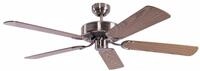 Pepeo Deckenventilator Deckenventilator Potkuri Silber / Eiche, Mit Zugschnur