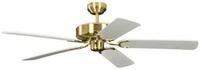Pepeo Deckenventilator Deckenventilator Potkuri Messing seidenmatt / Wei&szlig;, Mit